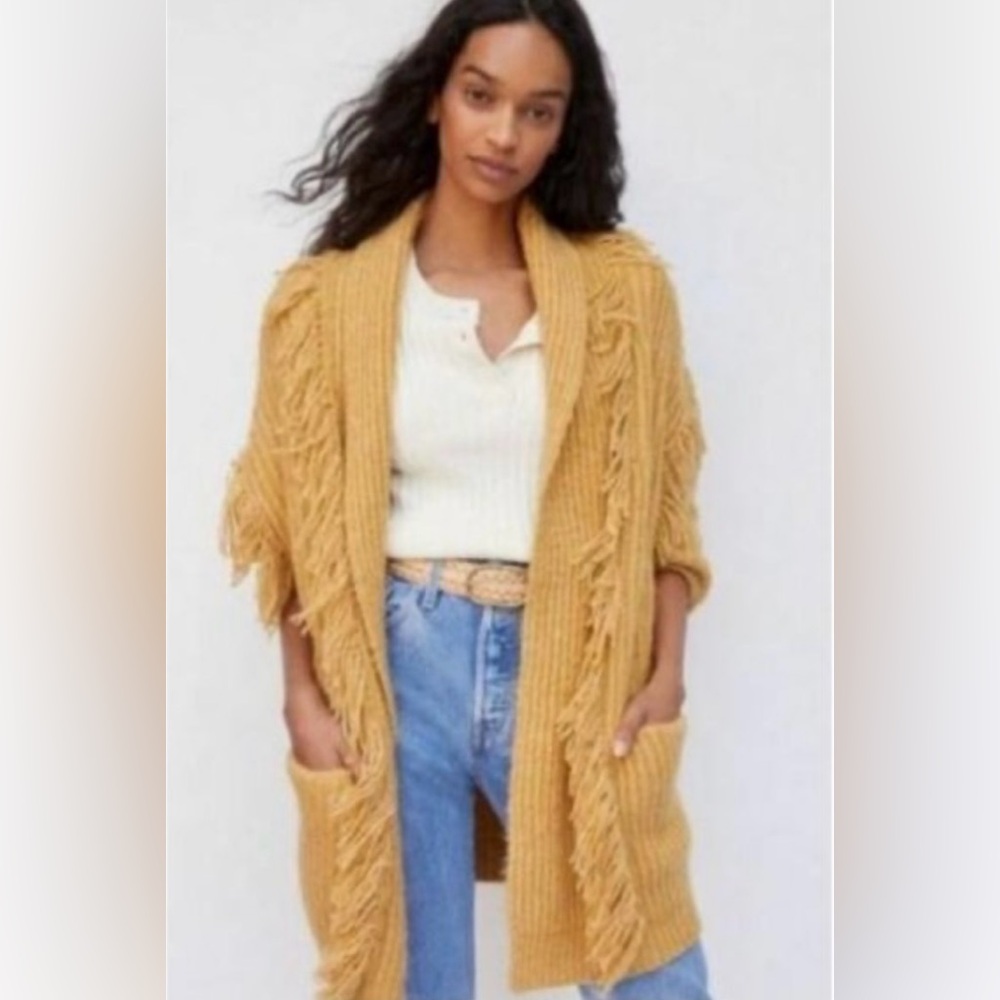 Anthropologie Amanza Fringed Cardigan, Sz XS/S - Picture 2 of 15